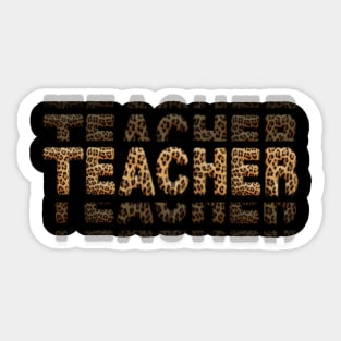 Leopard Back To School I'll Be There For You Teacher Sticker